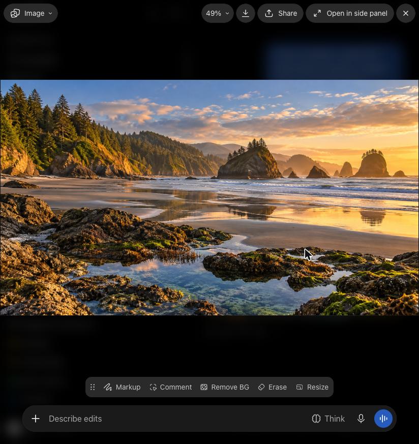 Southern Oregon coast beach at sunset with tide pools, sea stacks and green forest near Brookings